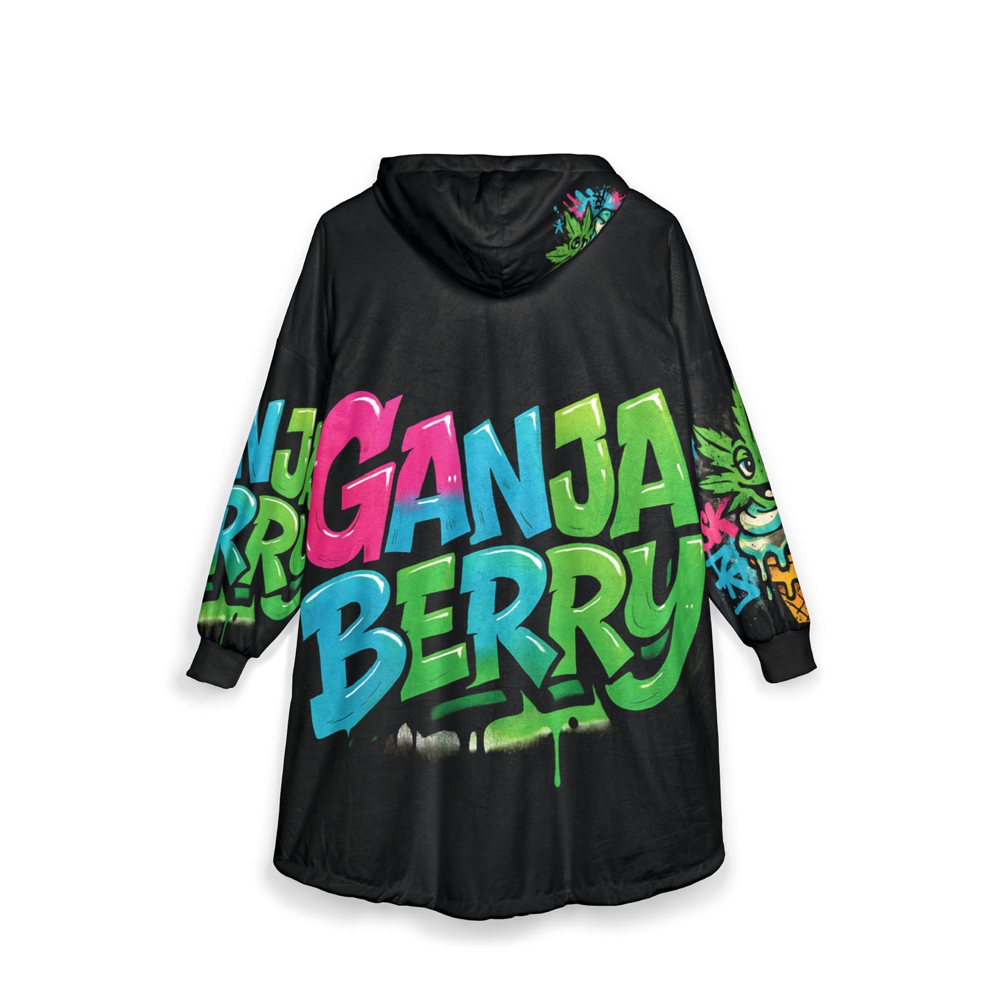 Hooded Blanket - GanjaBerry Split Design