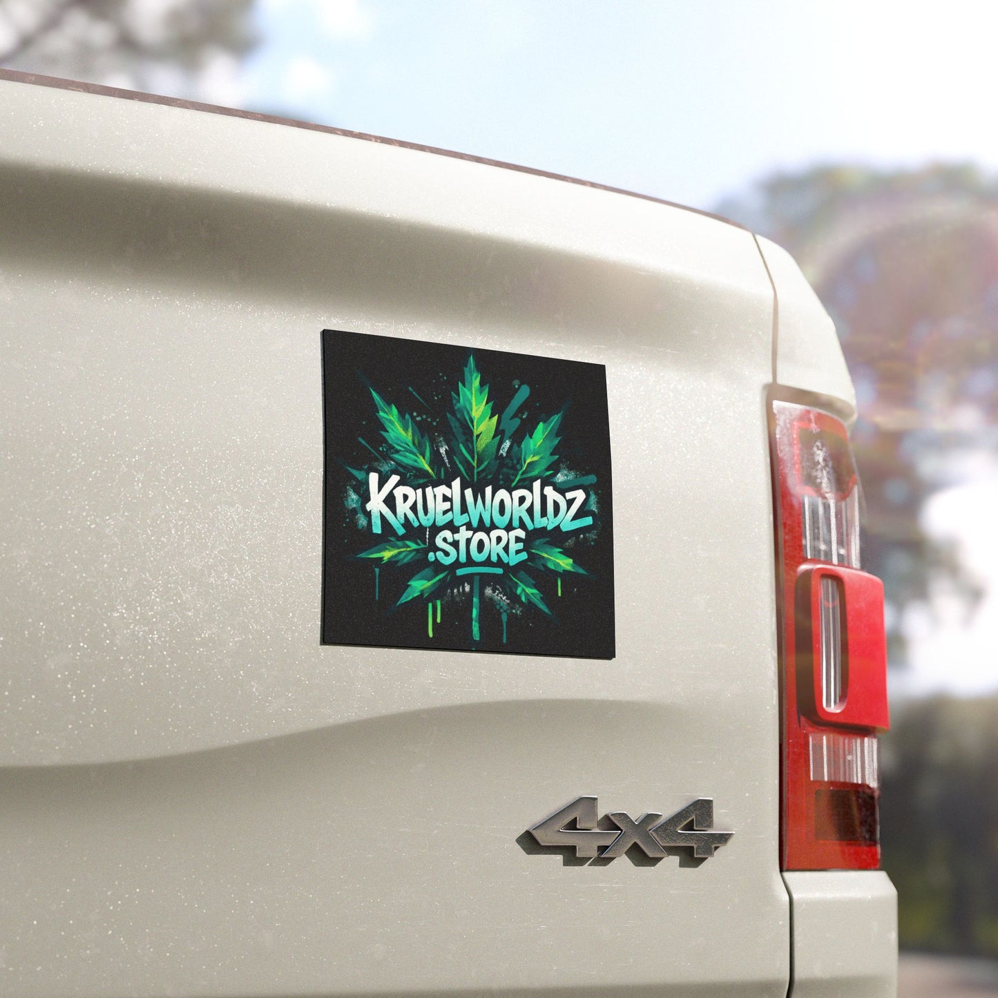 Kruelworldz.store Leaf Car Magnet