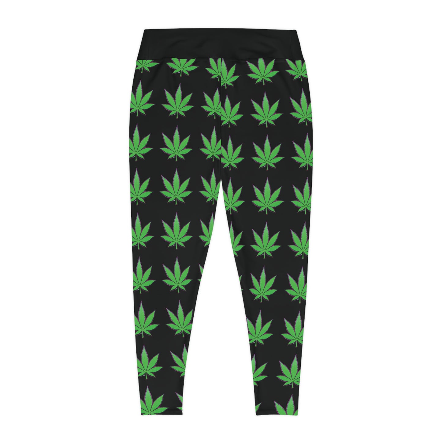 Ganja Print Plus Size Leggings