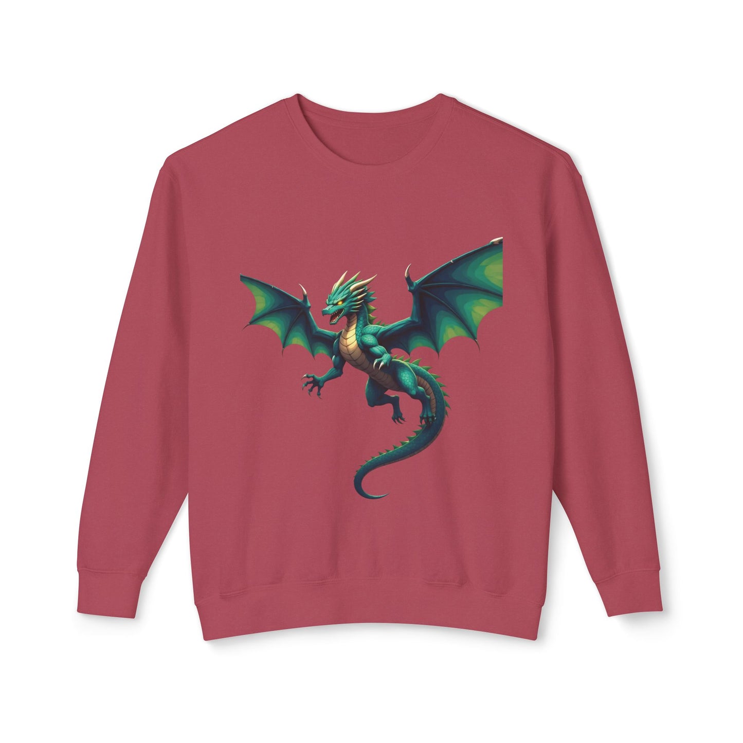 Dragon-Themed Crewneck Sweatshirt, Unisex Fashion, Unique Gift for Gamers, Fantasy Lovers, Comfortable Casualwear