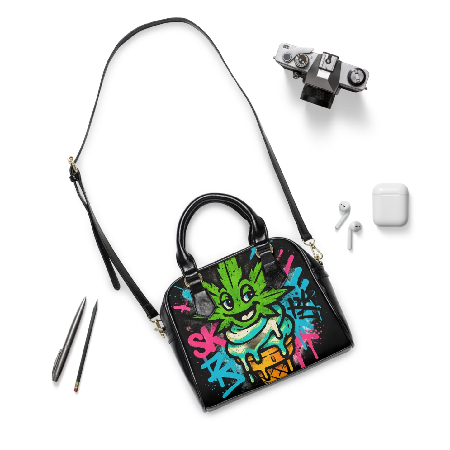 Shoulder Handbag - GanjaBerry Split