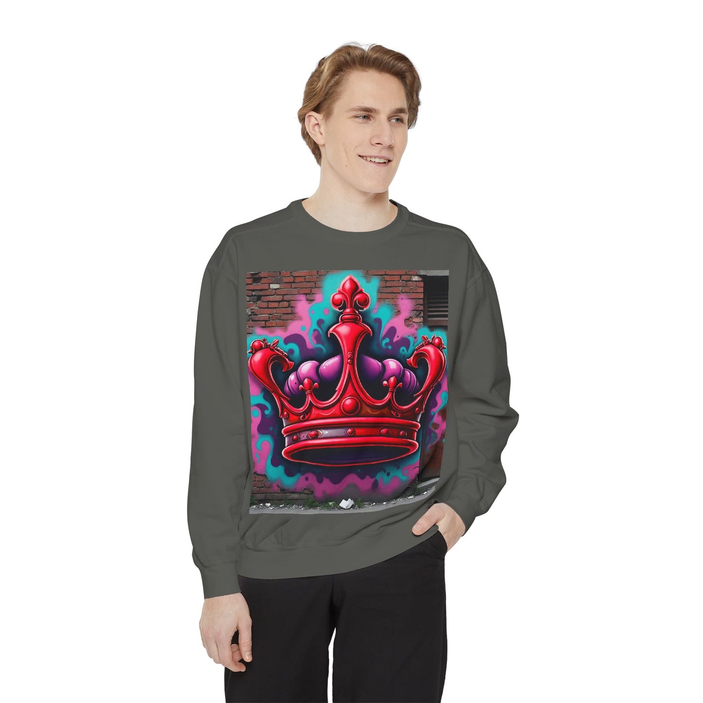 Red Crwn Garment dyed Sweatshirt