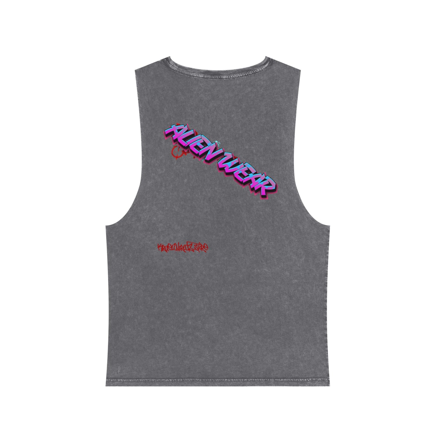 Unisex Alien Wear Stonewash Tank Top, Graphic Tees, Vintage Aesthetic Summer Shirt, Perfect for Parties, Music Festivals, Casual Wear