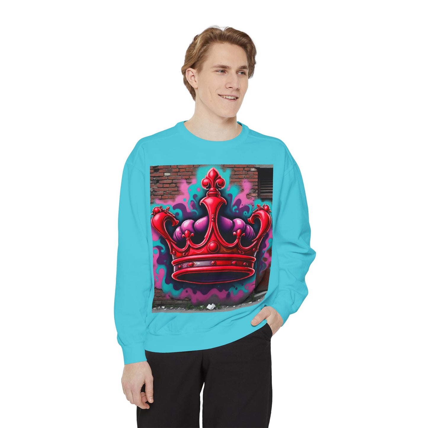 Red Crwn Garment dyed Sweatshirt