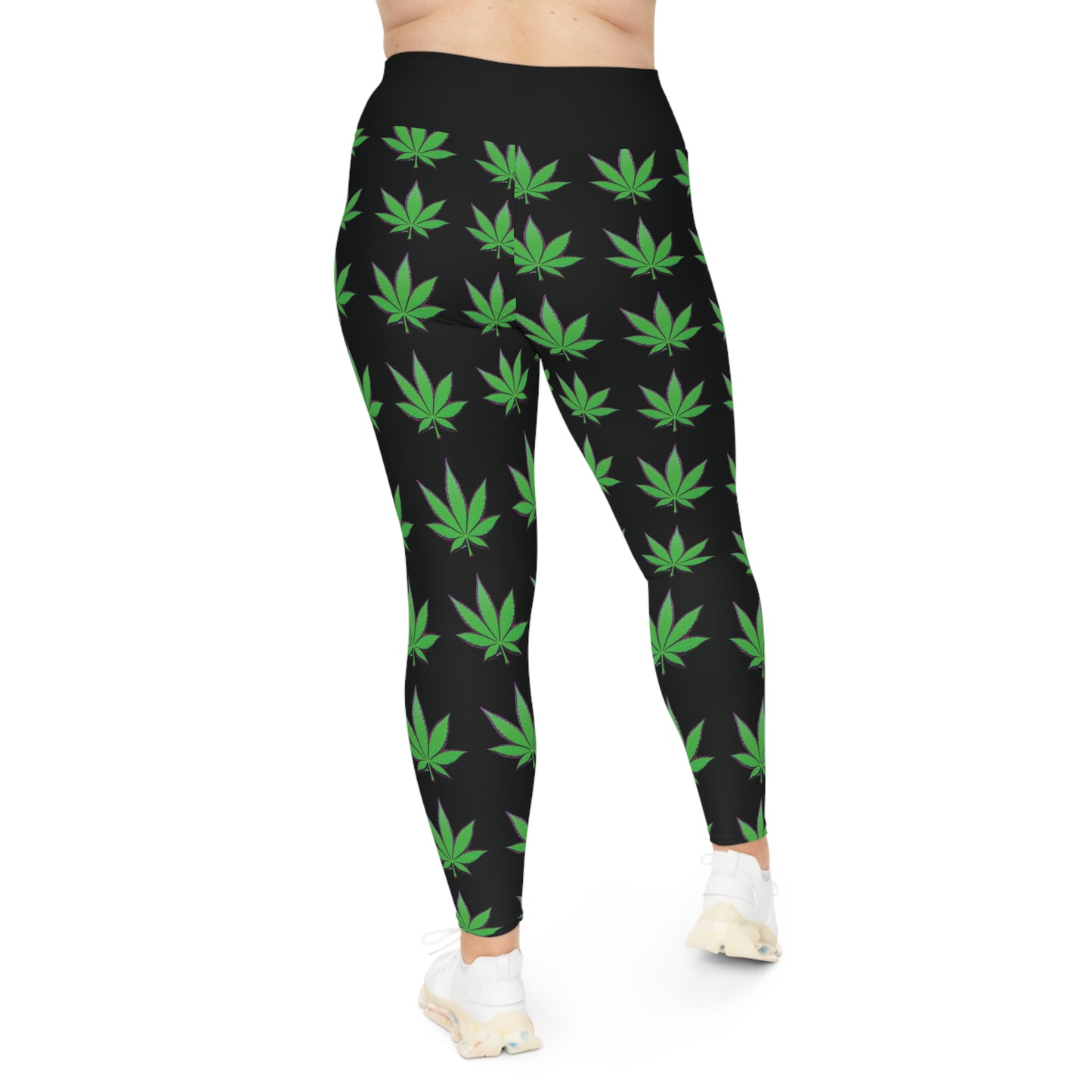 Ganja Print Plus Size Leggings