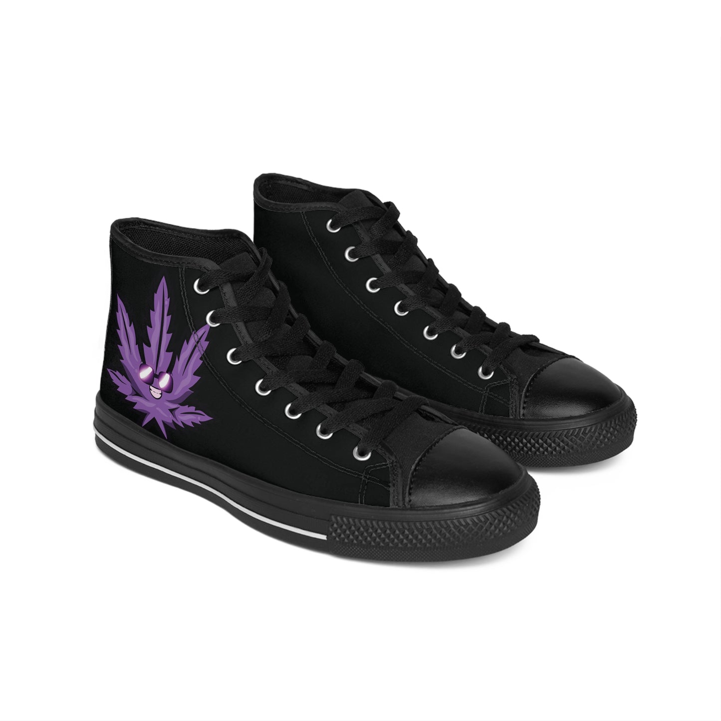Stylish High-Top Sneakers with Cool Leaf Design | Trendy Footwear for Men, Casual Shoes, Hipster Style, Streetwear, Gift for Him