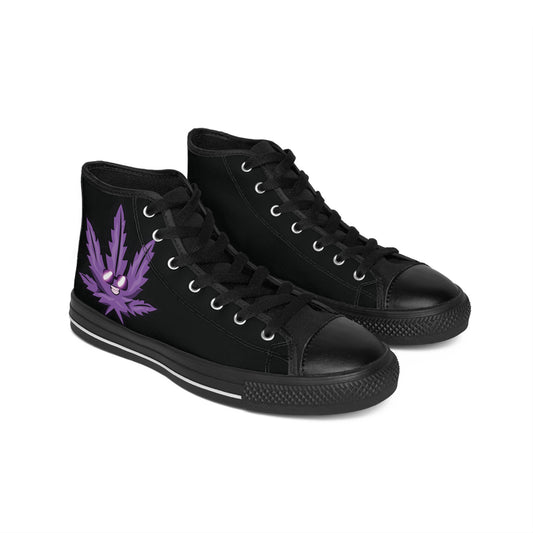 Stylish High-Top Sneakers with Cool Leaf Design | Trendy Footwear for Men, Casual Shoes, Hipster Style, Streetwear, Gift for Him