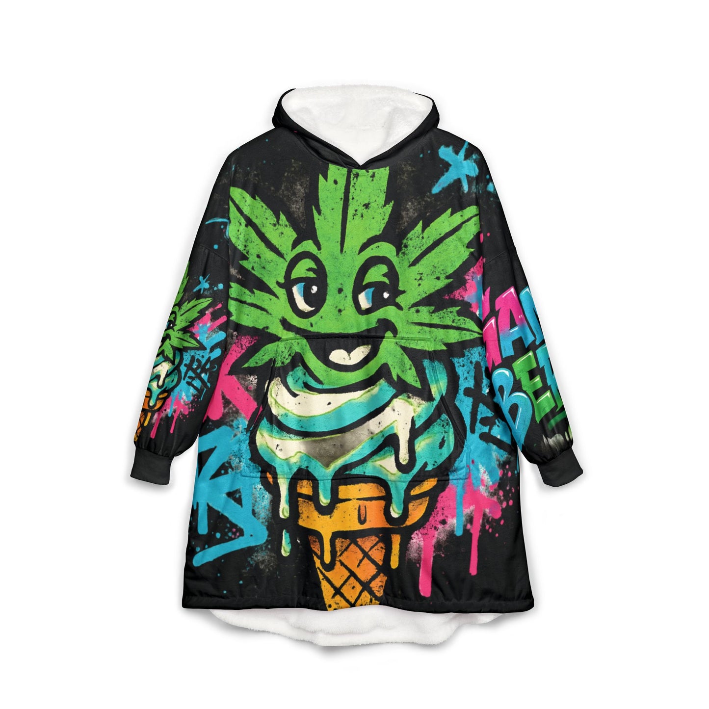 Hooded Blanket - GanjaBerry Split Design