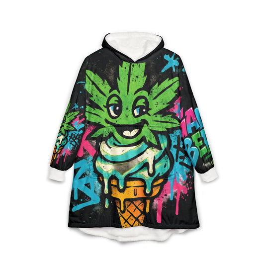 Hooded Blanket - GanjaBerry Split Design