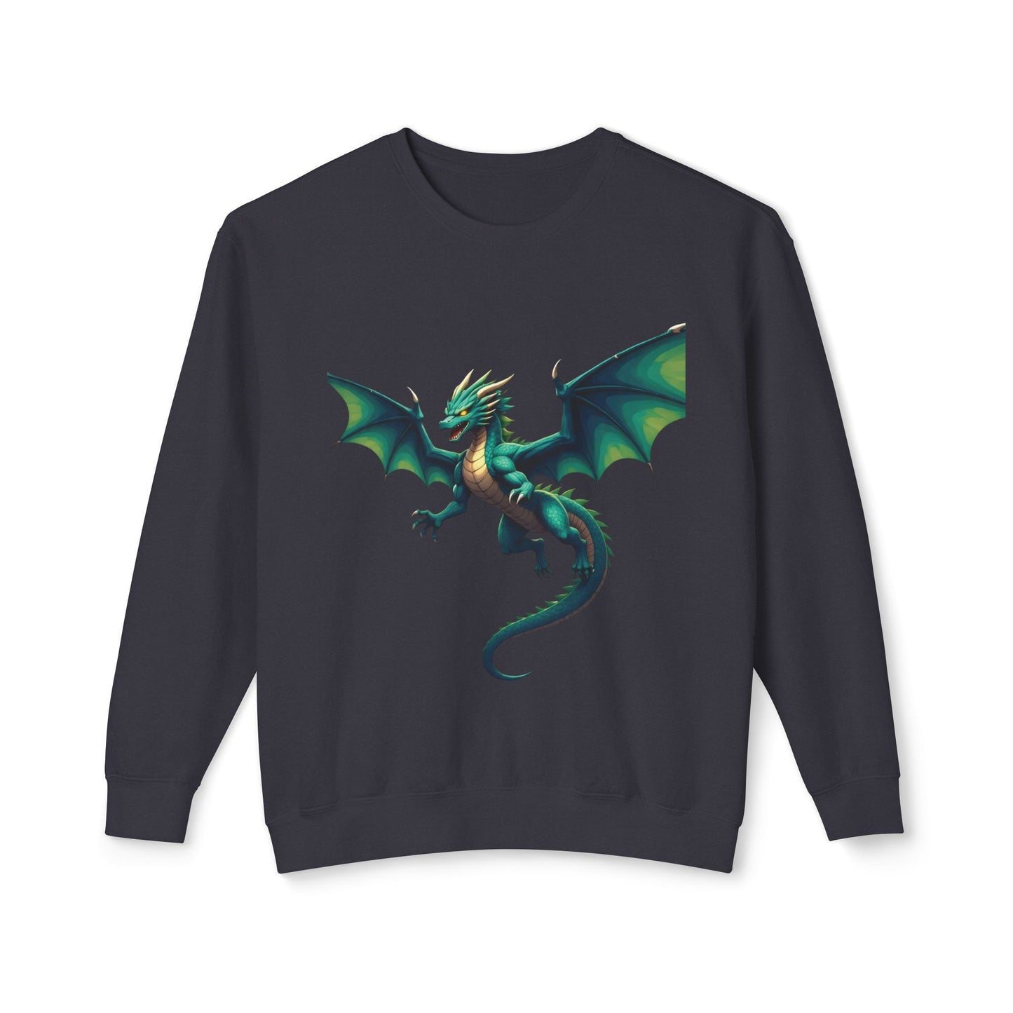 Dragon-Themed Crewneck Sweatshirt, Unisex Fashion, Unique Gift for Gamers, Fantasy Lovers, Comfortable Casualwear