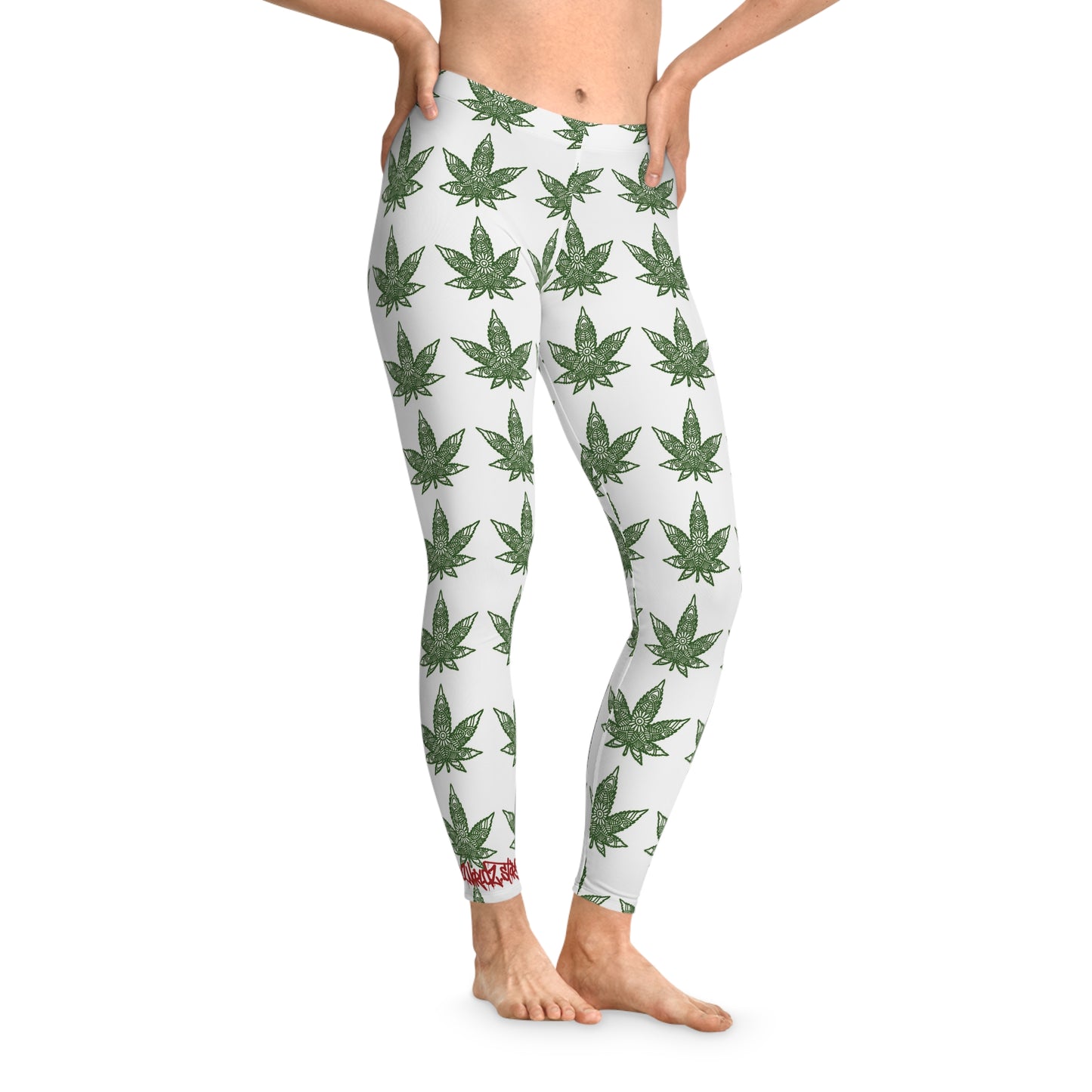 Leaf Print Stretchy Leggings