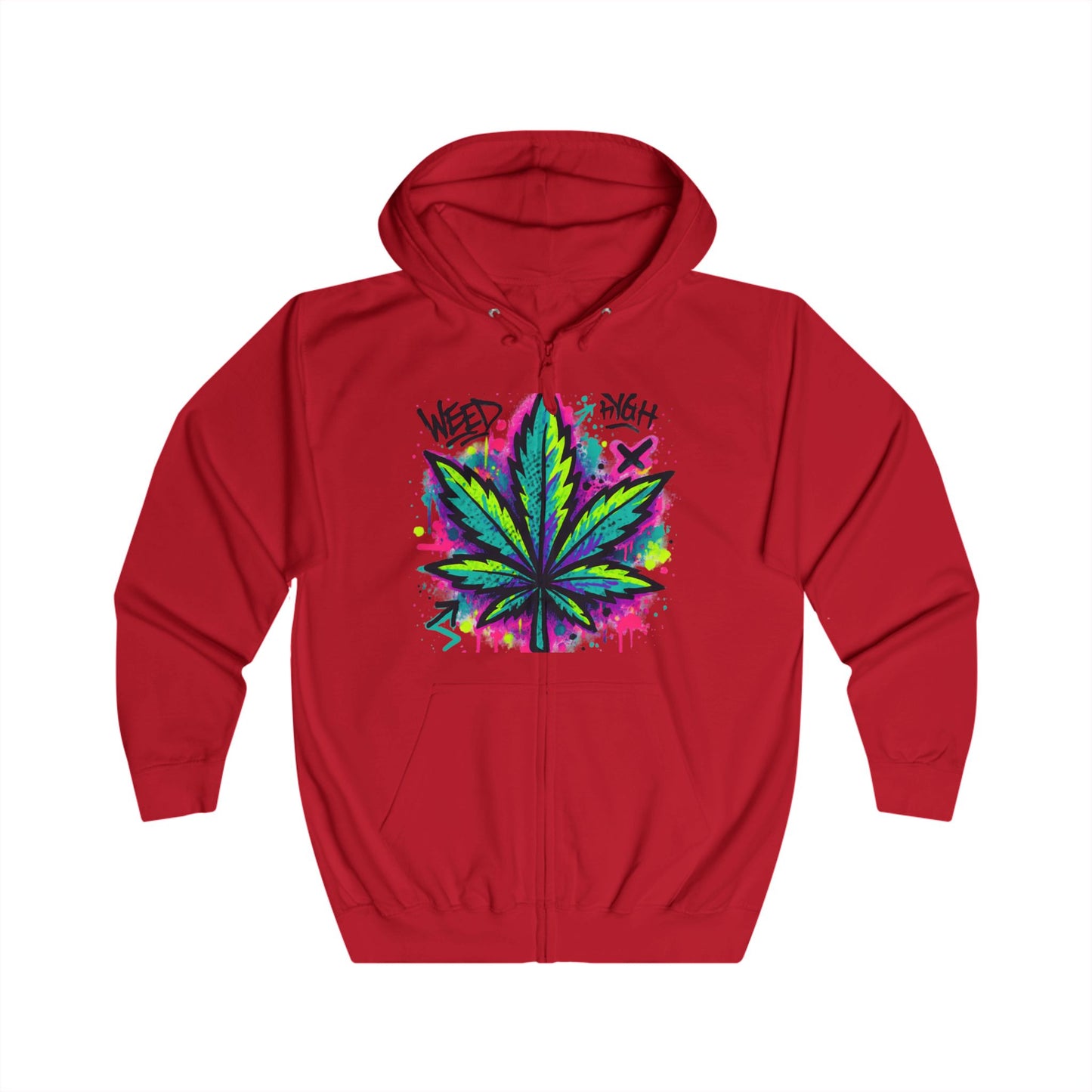 WeedHigh Unisex Fullzip Hoodie