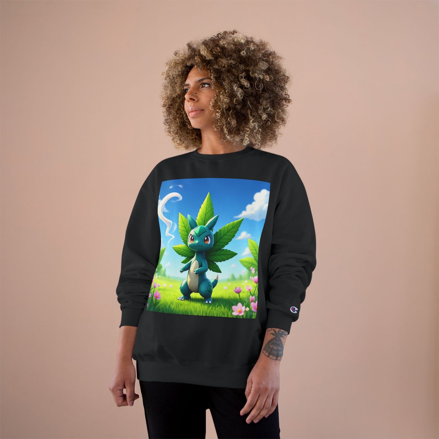 Champion Sweatshirt, Cool Graphic Hoodie, Casual Streetwear, Trendy Gift for Gamers, Unique Art Clothing