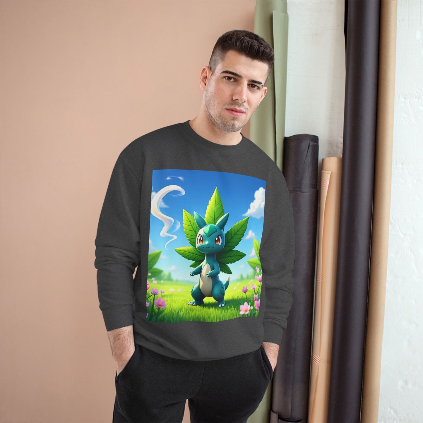 Champion Sweatshirt, Cool Graphic Hoodie, Casual Streetwear, Trendy Gift for Gamers, Unique Art Clothing