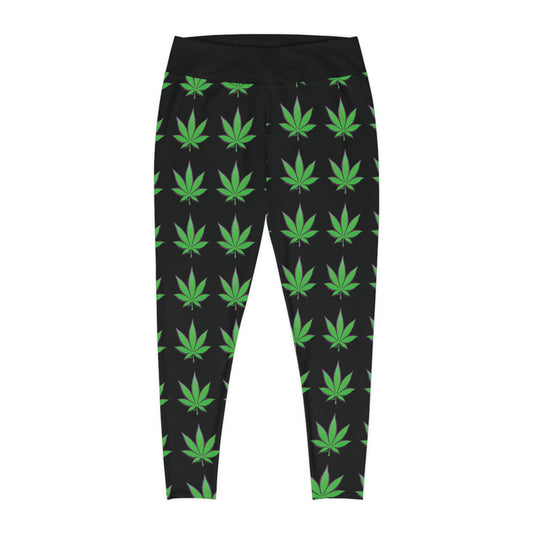 Ganja Print Plus Size Leggings