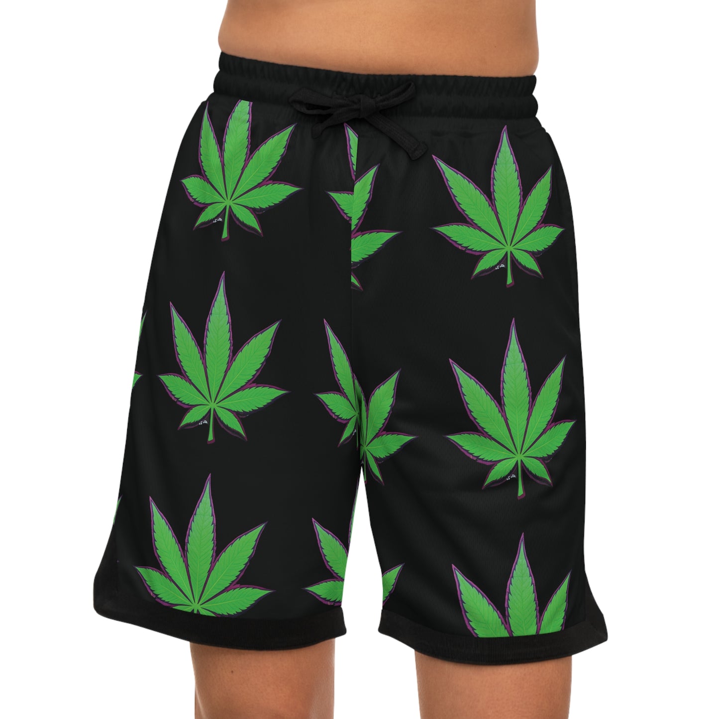 Leaf Print Basketball Rib Shorts