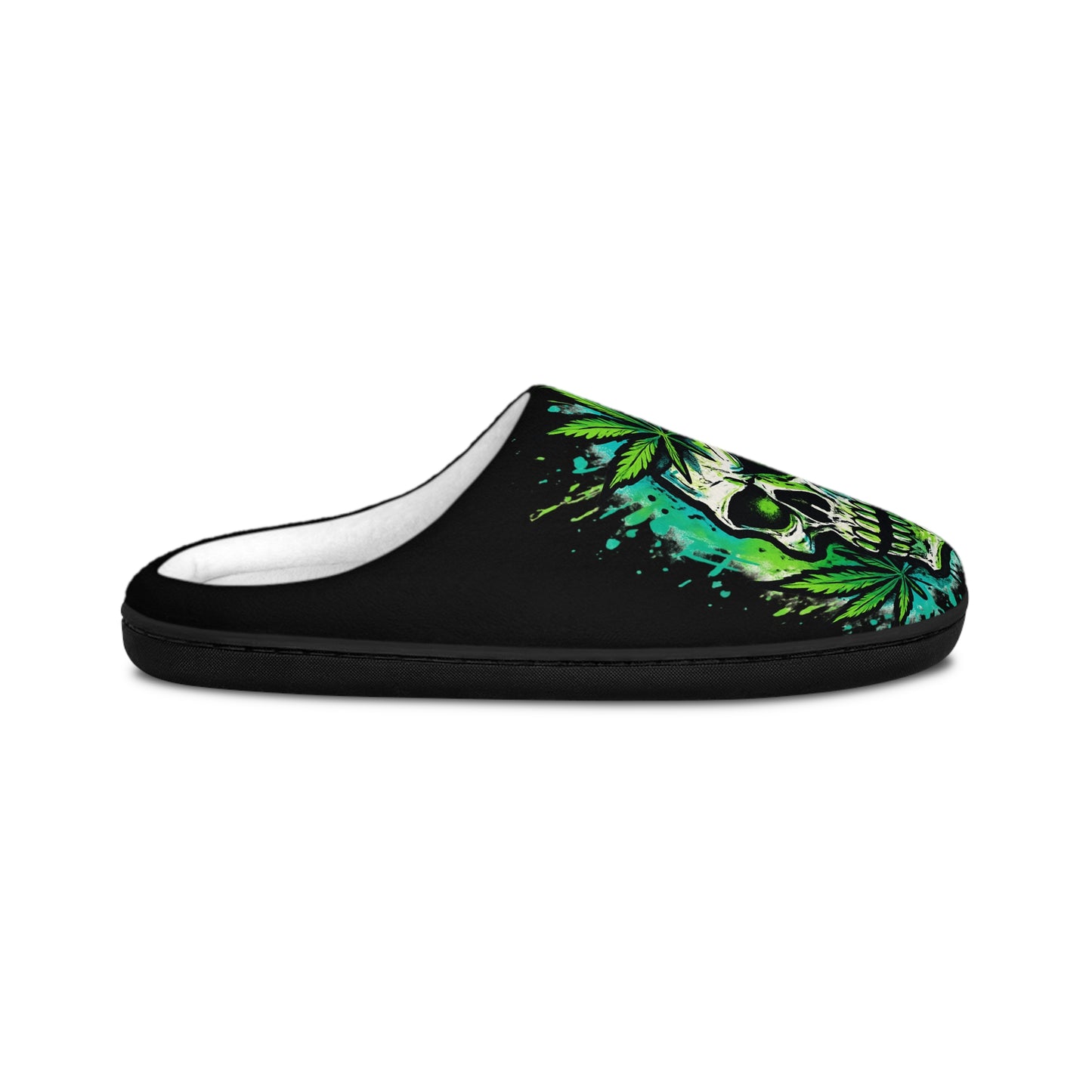 Slippers - GanjaSkull Design Men's Indoor Slippers