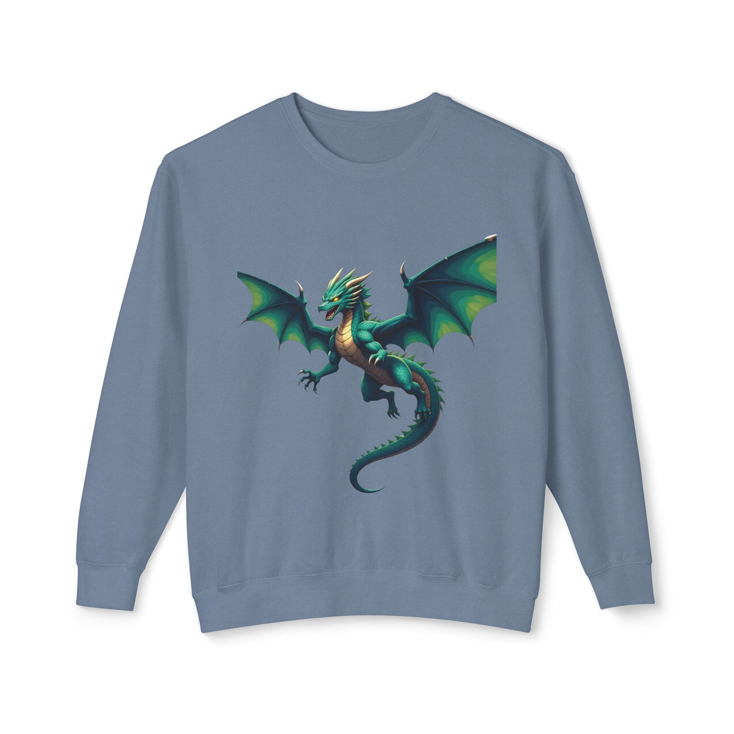 Dragon-Themed Crewneck Sweatshirt, Unisex Fashion, Unique Gift for Gamers, Fantasy Lovers, Comfortable Casualwear