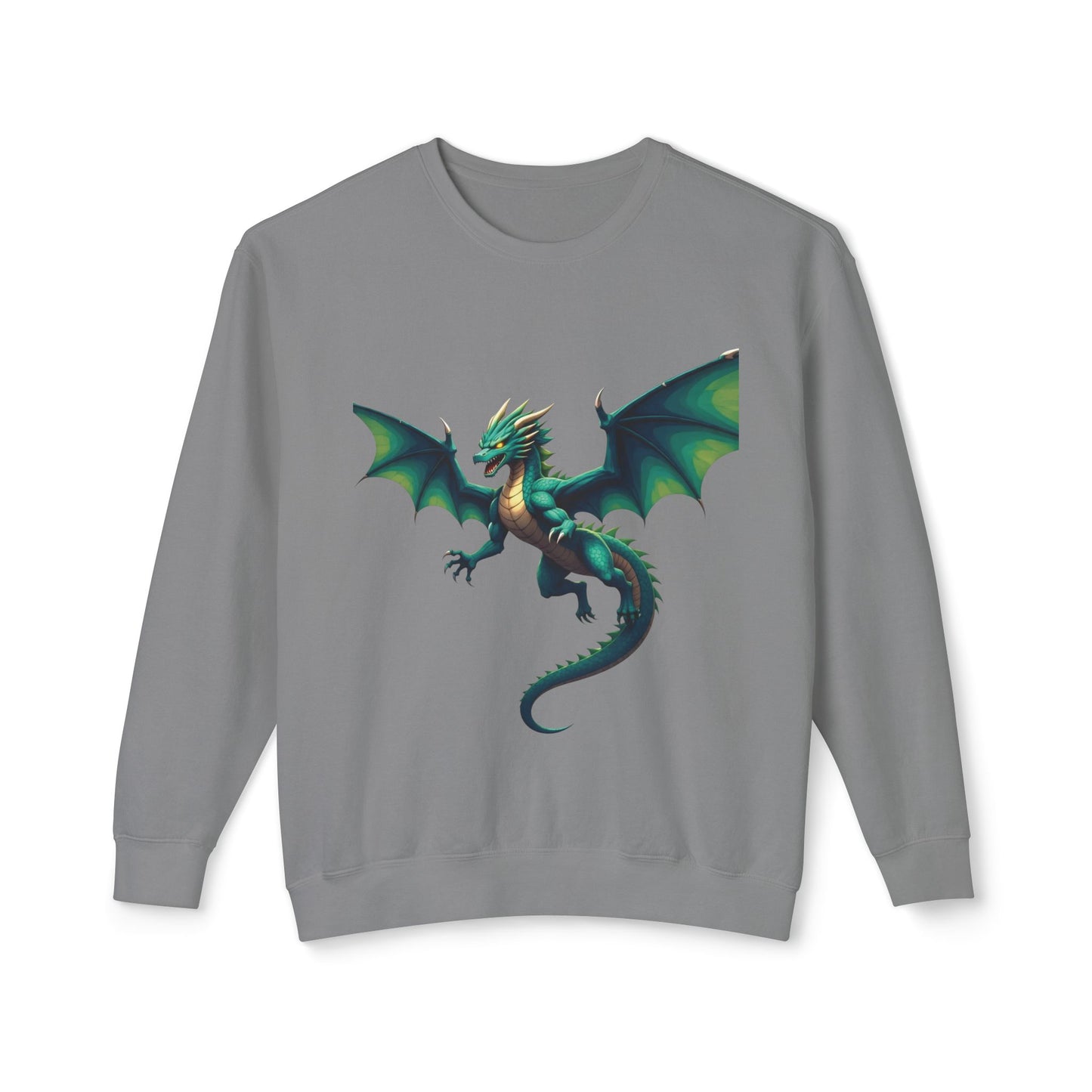 Dragon-Themed Crewneck Sweatshirt, Unisex Fashion, Unique Gift for Gamers, Fantasy Lovers, Comfortable Casualwear
