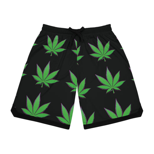 Leaf Print Basketball Rib Shorts