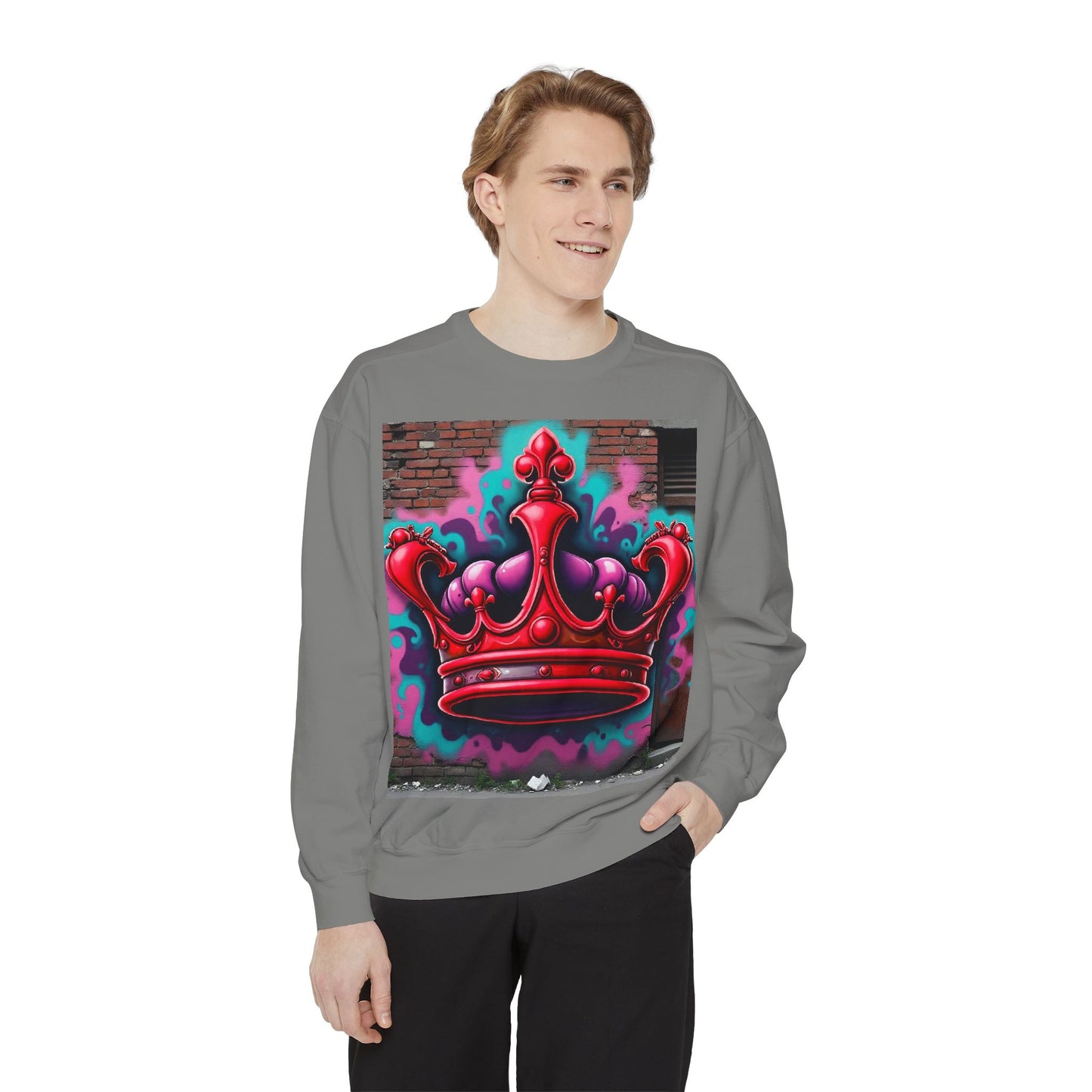 Red Crwn Garment dyed Sweatshirt