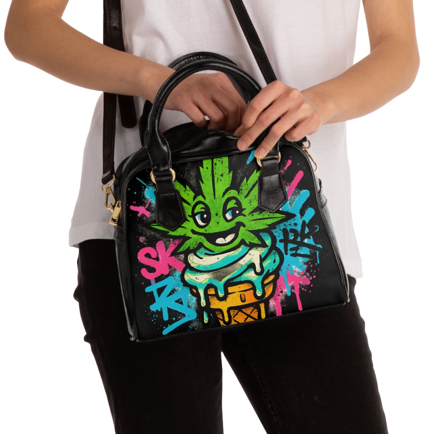 Shoulder Handbag - GanjaBerry Split