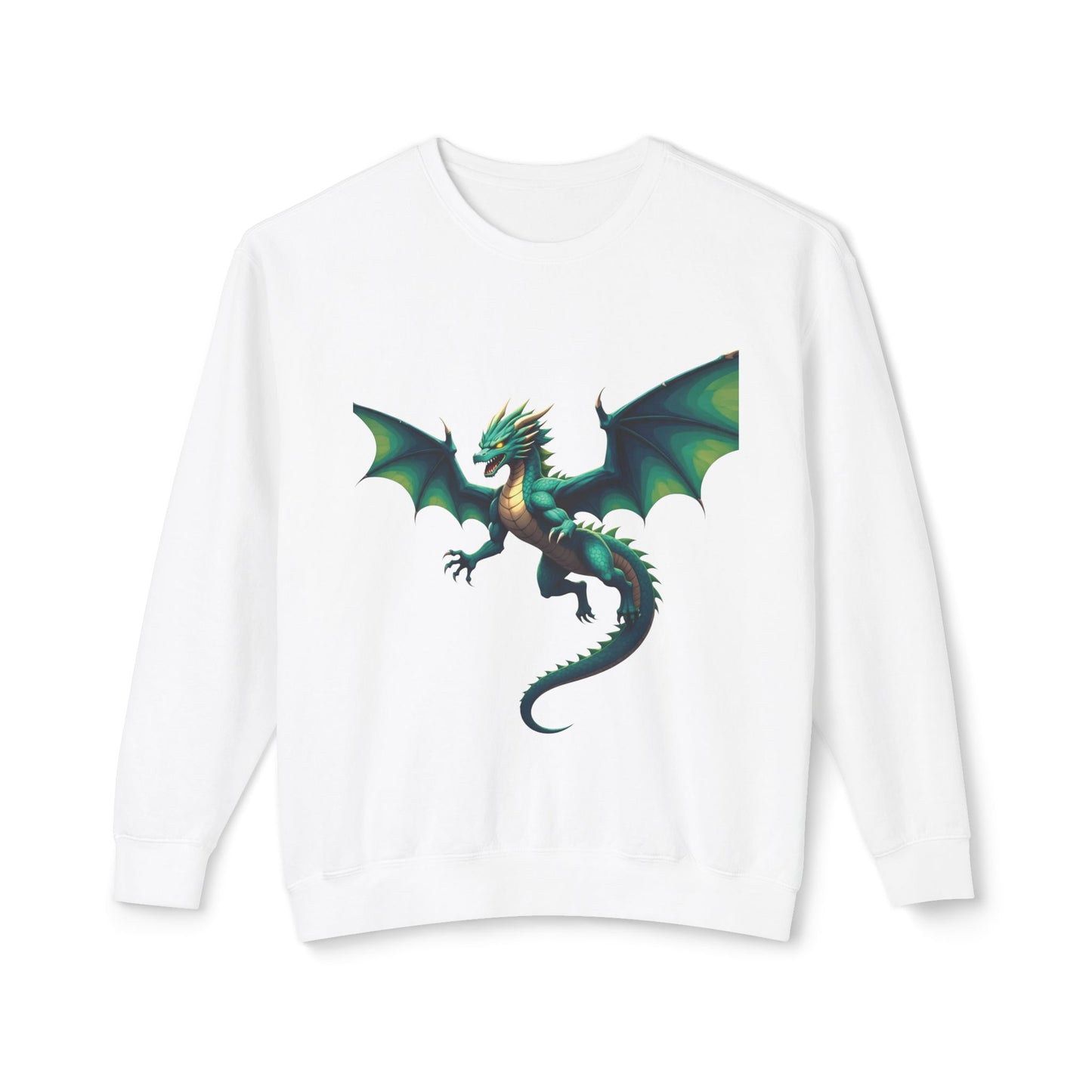 Dragon-Themed Crewneck Sweatshirt, Unisex Fashion, Unique Gift for Gamers, Fantasy Lovers, Comfortable Casualwear