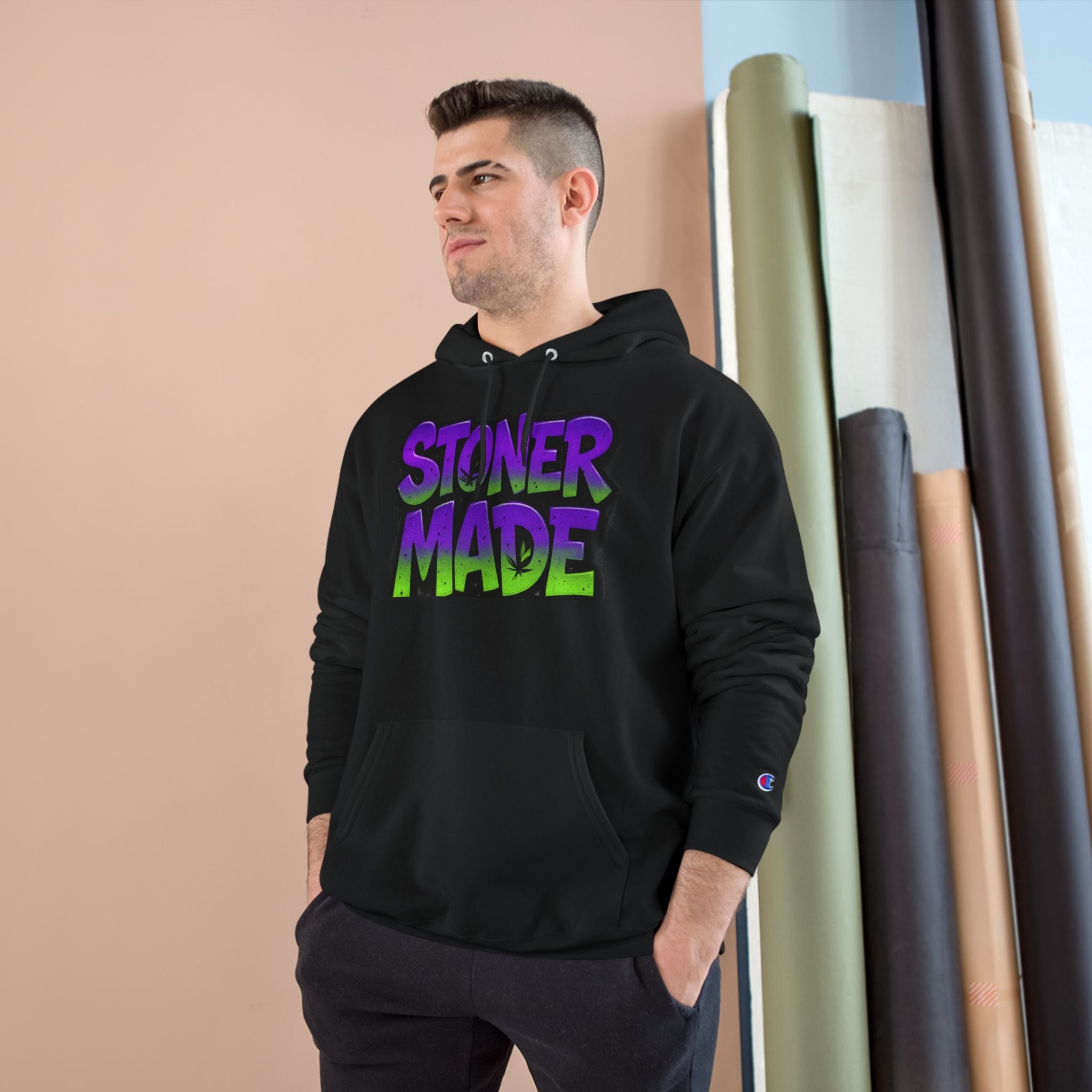 StonerMade Champion Hoodie — Premium Cannabis Culture Pullover