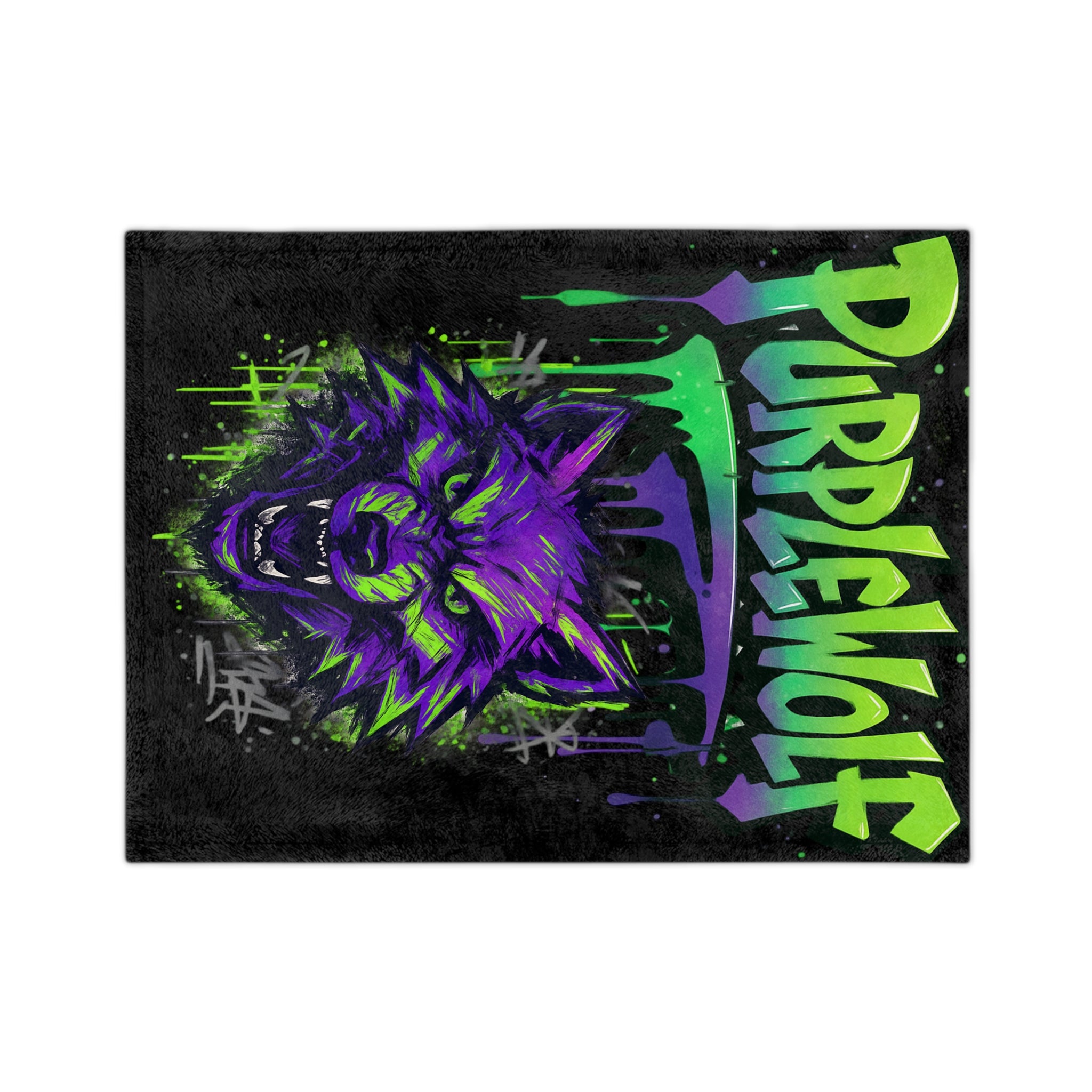 Microfiber Blanket PurpleWolf Design