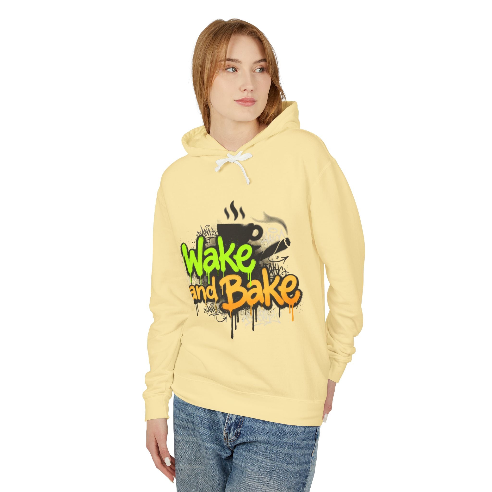 Wake n Bake Hoodie — Lightweight Hooded Sweatshirt for Cannabis Lovers