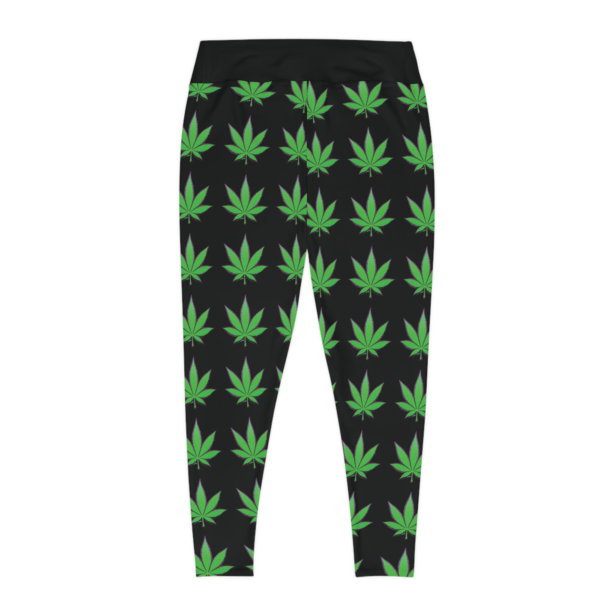 Ganja Print Plus Size Leggings
