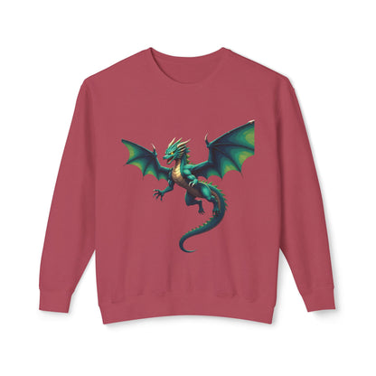 Dragon-Themed Crewneck Sweatshirt, Unisex Fashion, Unique Gift for Gamers, Fantasy Lovers, Comfortable Casualwear