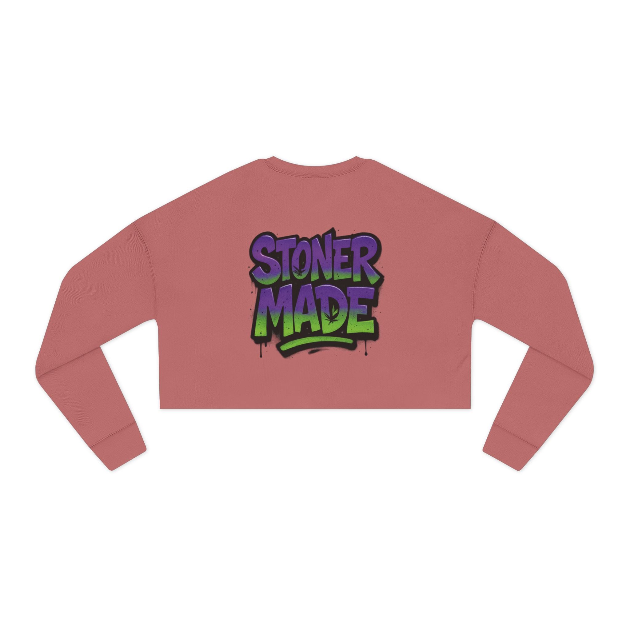 StonerMade Cropped Sweatshirt – Women's Cannabis Vibe Crop Top