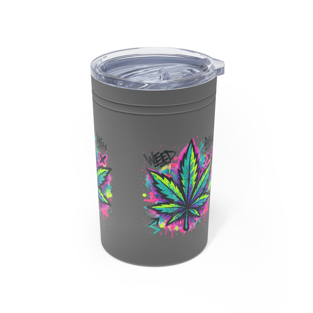 WeedHigh 11oz Vacuum Insulated Tumbler — Stainless Travel Mug for Cannabis Lovers