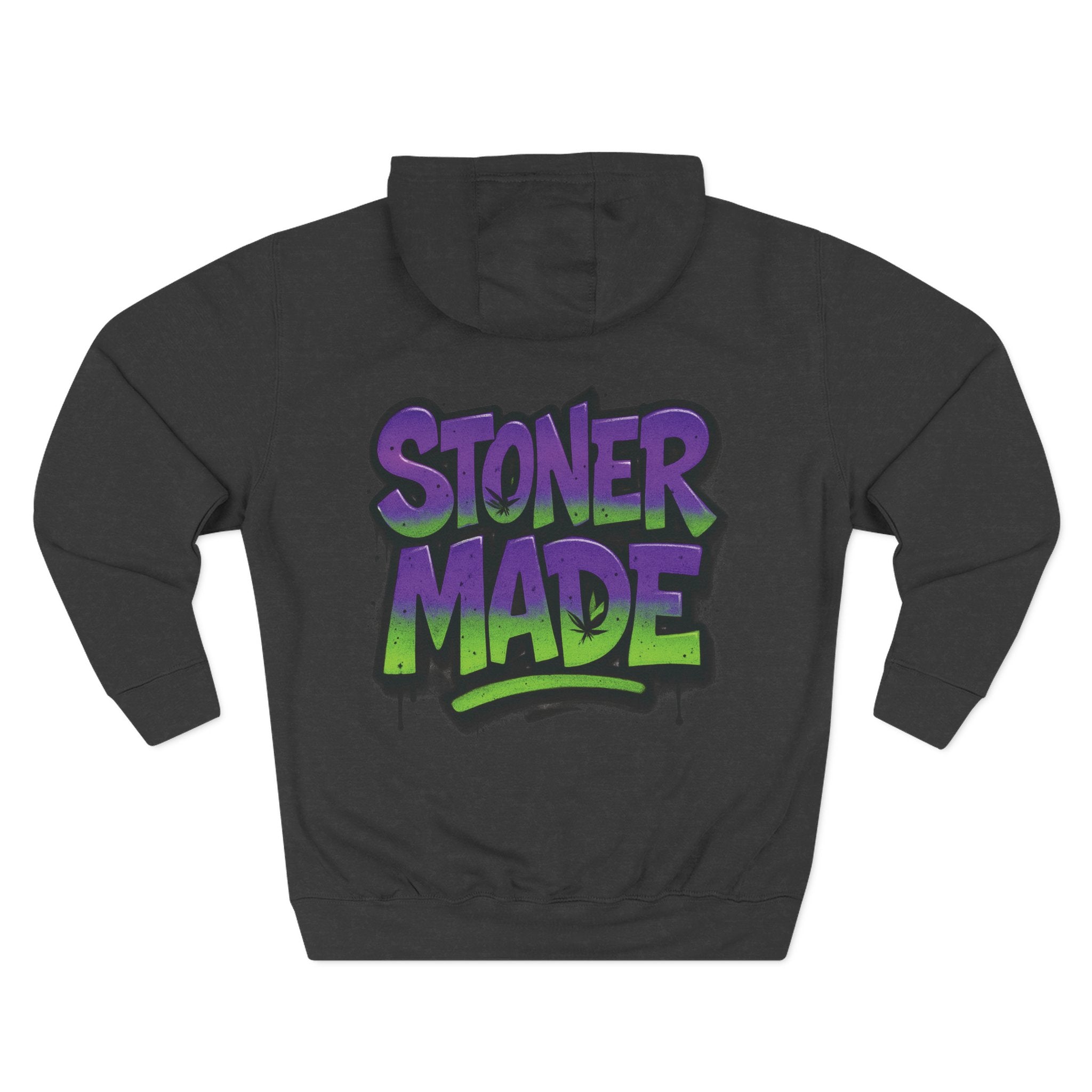 StonerMade Three-Panel Fleece Hoodie — Graphic Streetwear Pullover
