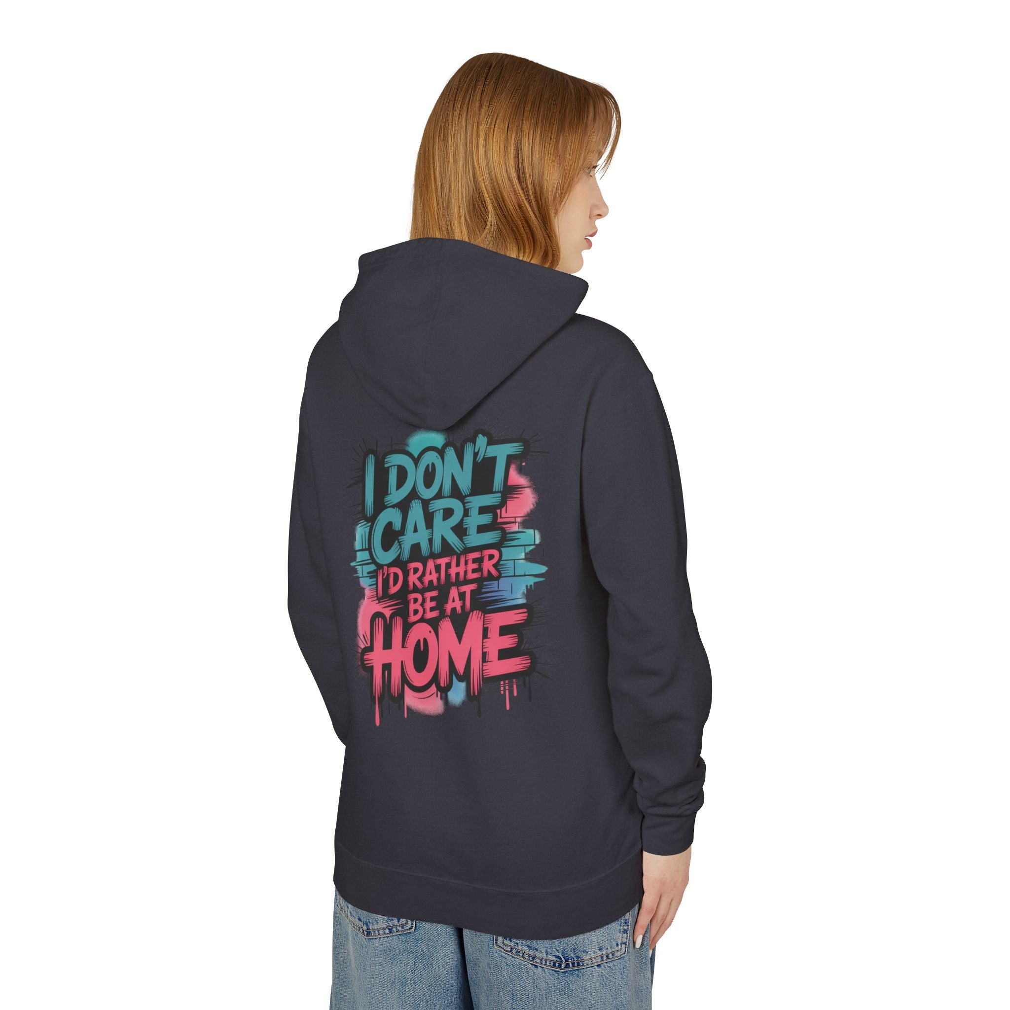 Idc Lightweight Hooded Sweatshirt — Casual 'Idc' Graphic Hoodie