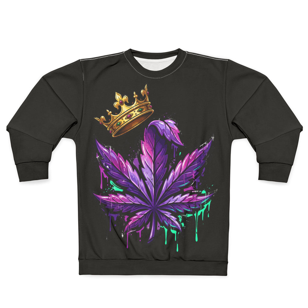 CrownedPurp Graphic Sweatshirt — Purple Crown Logo Pullover
