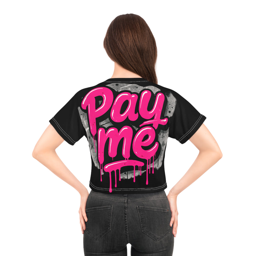Crop Tee - MyServices Graphic Print