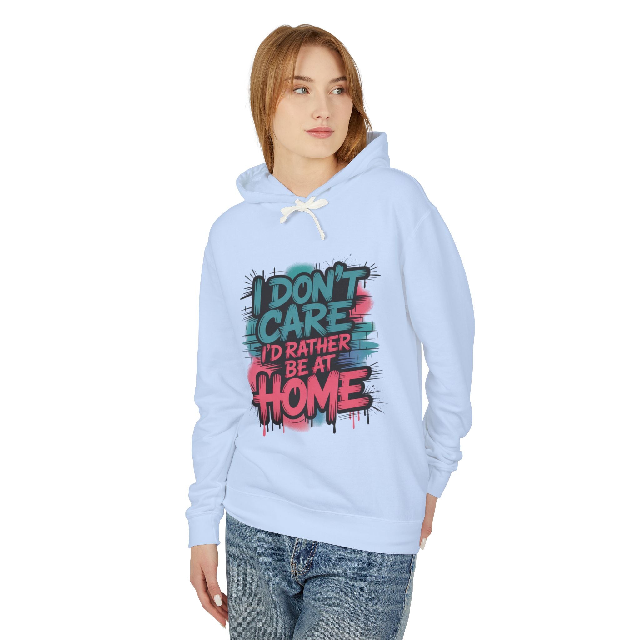 Idc Lightweight Hooded Sweatshirt — Casual 'Idc' Graphic Hoodie