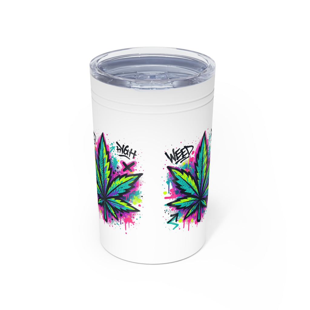 WeedHigh 11oz Vacuum Insulated Tumbler — Stainless Travel Mug for Cannabis Lovers