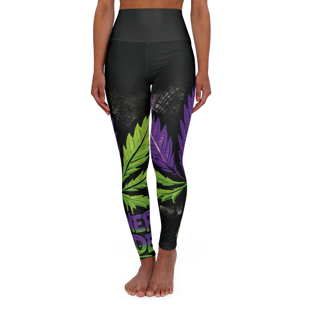 StonerMade High Waist Yoga Leggings — Cannabis Graphic Activewear