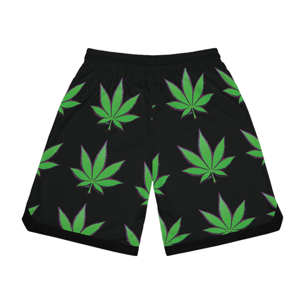 Leaf Print Basketball Rib Shorts