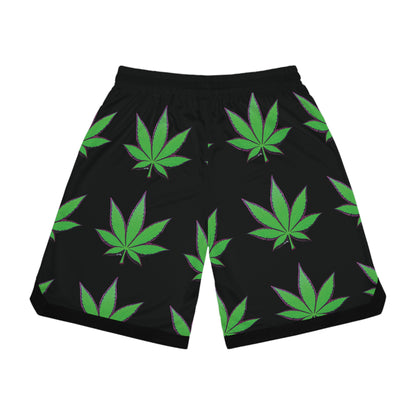 Leaf Print Basketball Rib Shorts