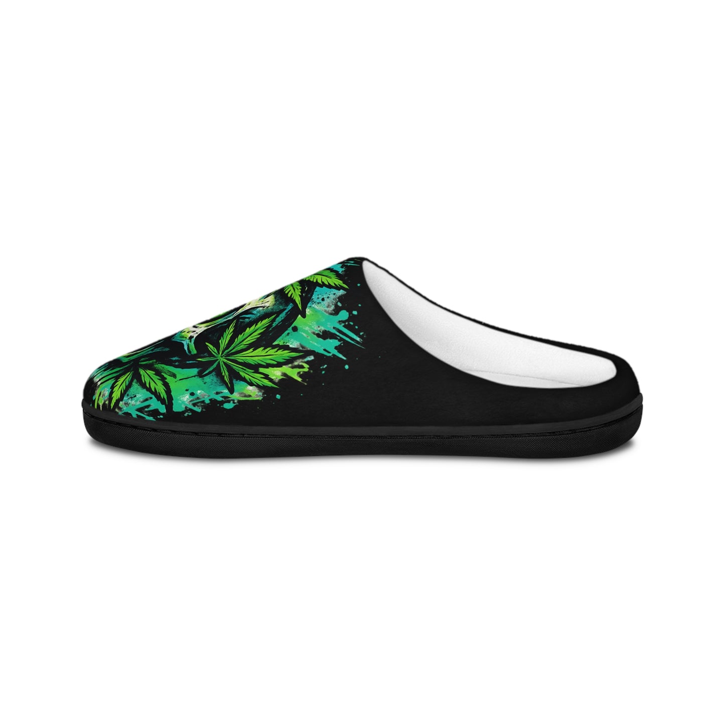 Slippers - GanjaSkull Design Men's Indoor Slippers
