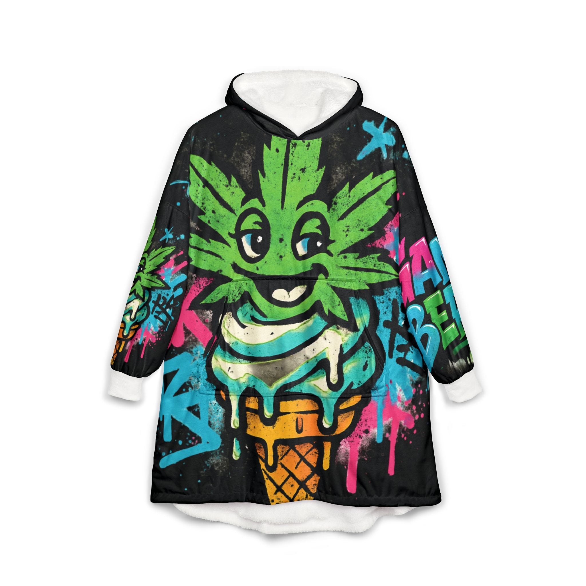 Hooded Blanket - GanjaBerry Split Design