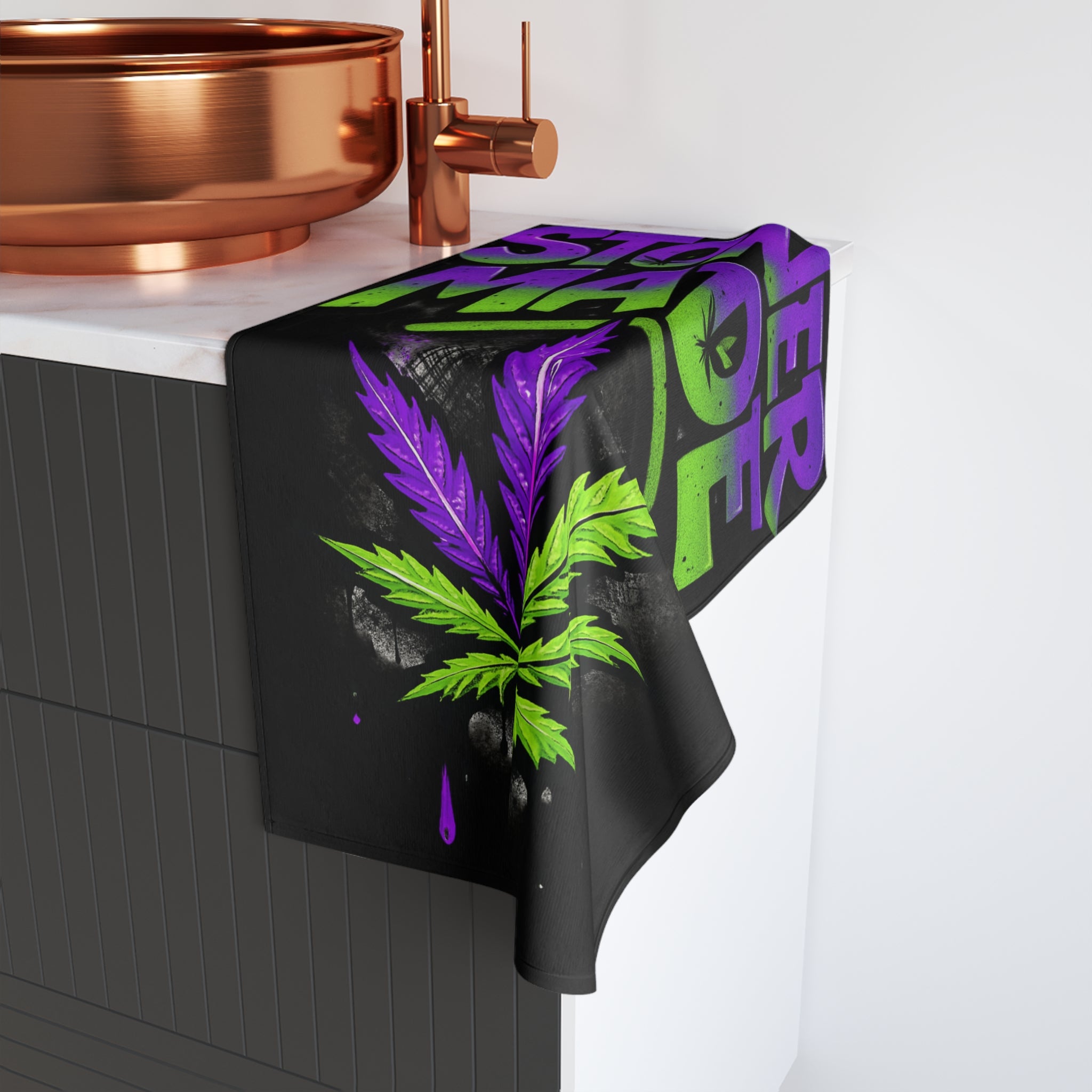 StonerMade Hand Towel — Cannabis Graphic Kitchen & Bar Towel
