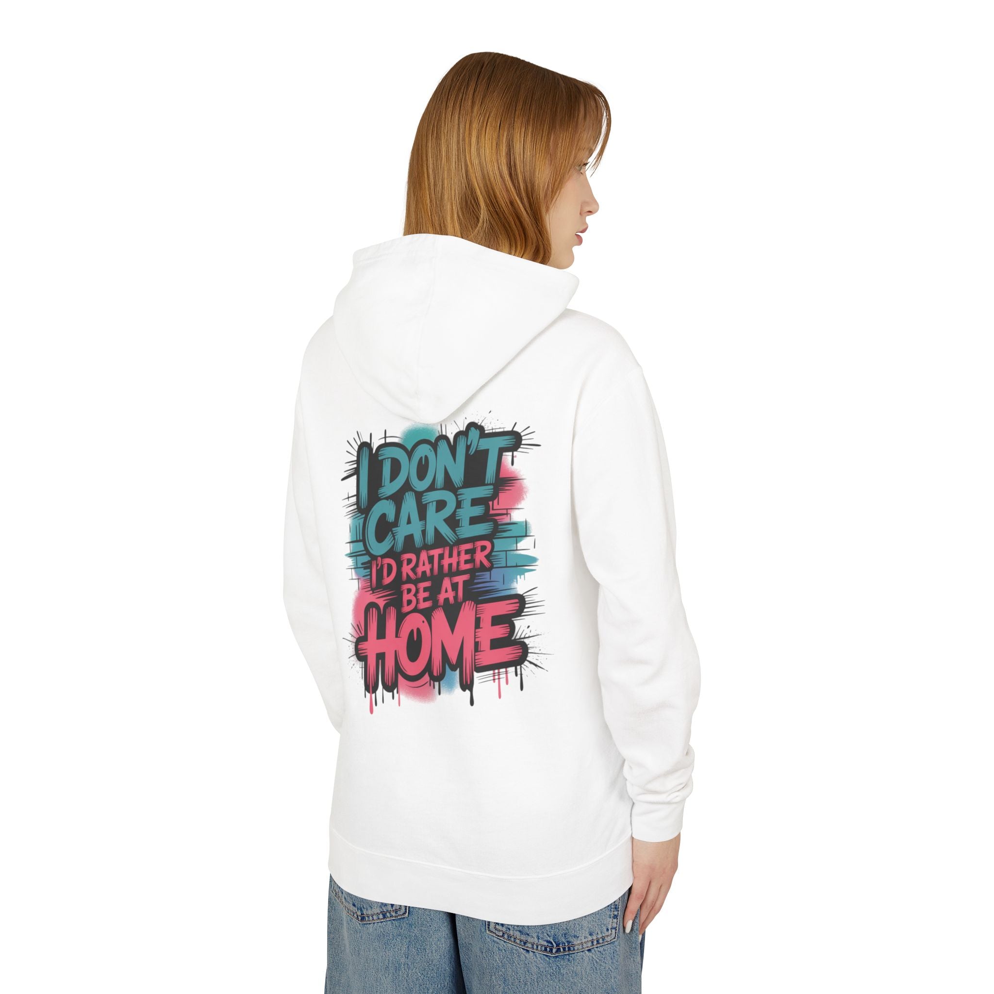 Idc Lightweight Hooded Sweatshirt — Casual 'Idc' Graphic Hoodie