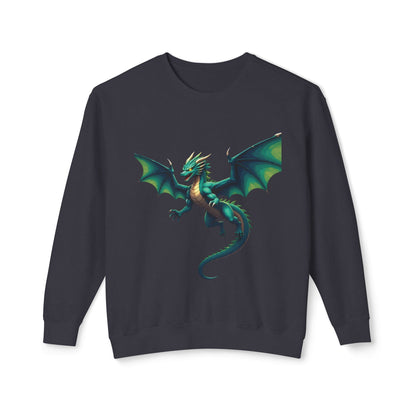 Dragon-Themed Crewneck Sweatshirt, Unisex Fashion, Unique Gift for Gamers, Fantasy Lovers, Comfortable Casualwear