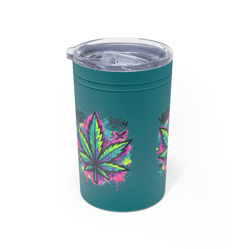 WeedHigh 11oz Vacuum Insulated Tumbler — Stainless Travel Mug for Cannabis Lovers