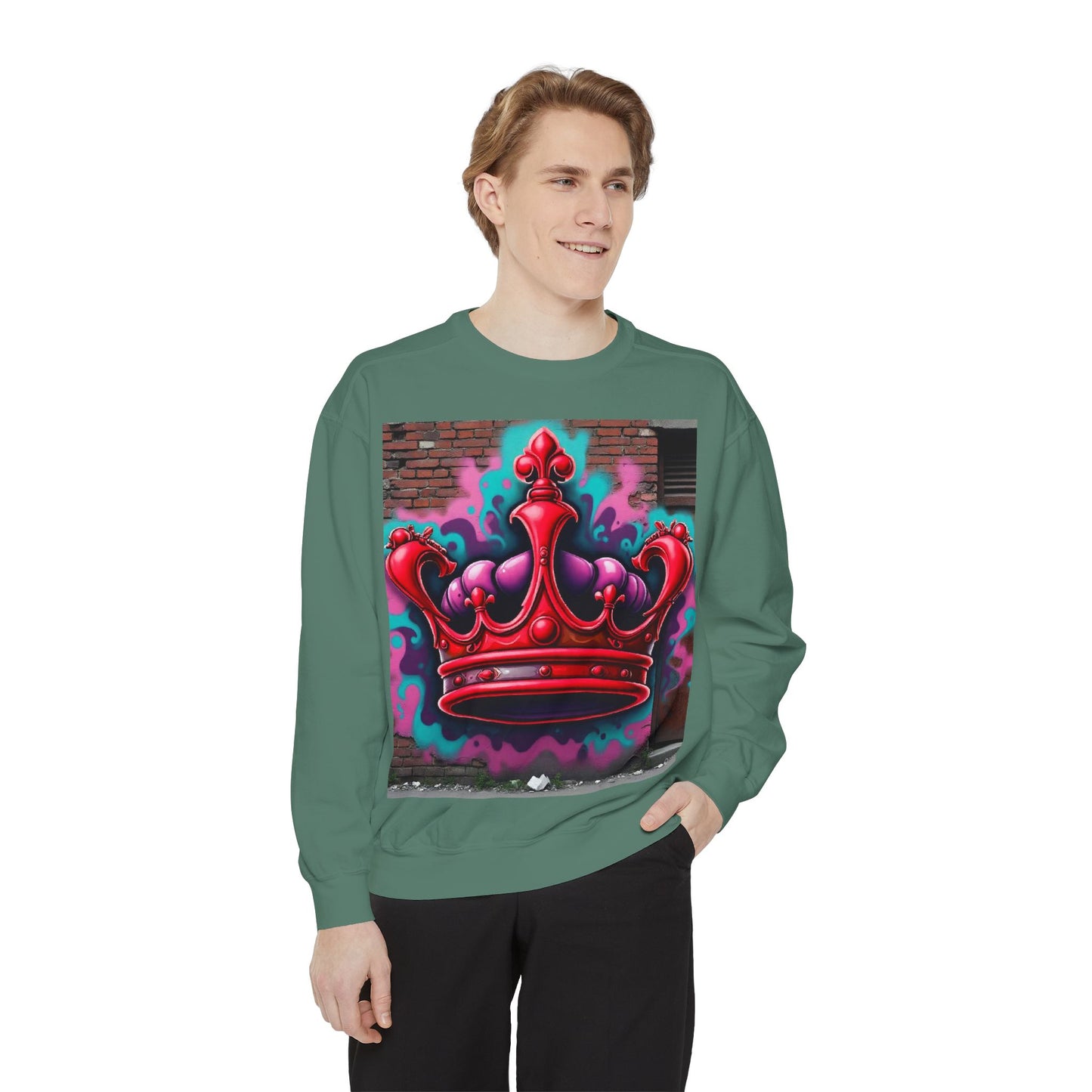 Red Crwn Garment dyed Sweatshirt